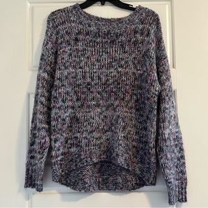 Purple & Teal Heathered LOFT Sweater